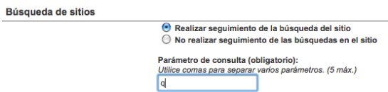 Analytics: seguimiento de búsquedas del sitio